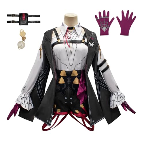 Cosplay-Kostüm, Kafka, Anime, Honkai-Stern-Schienenkleid, komplettes Set, Uniform, Halloween-Party-Outfit mit Perücke, Größe XXL Cosplay-Kostüm, Kafka, Anime, Honkai-Stern-Schienenkleid, komplettes Set, Uniform, Halloween-Party-Outfit mit Perücke, Größe XXL von KITAT