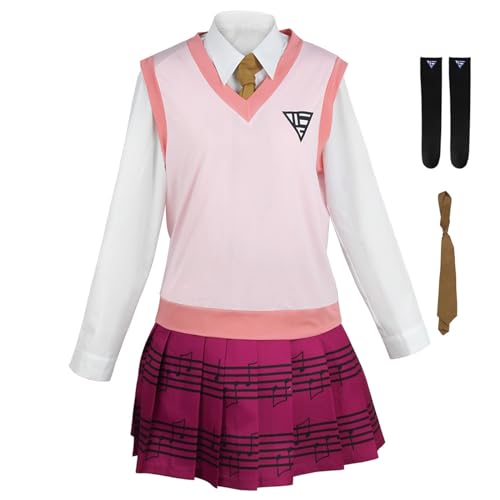 Cosplay Kostüm Anime Kaede Akamatsu Rock Kleid JK Uniform Anzug Halloween Party Outfit (XX-Large) von KITAT