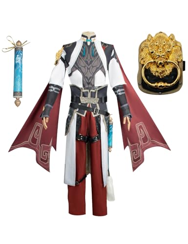 KITAT Cosplay-Kostüm Jing Yuan Anime Honkai Star Rail Full Set Uniform Halloween Party Outfit (klein) von KITAT