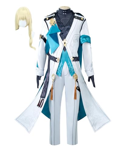 Luocha Anime-Cosplay-Kostüm, Honkai-Sternschiene, komplettes Set, Uniform, Halloween-Party-Outfit mit Perücke (klein, Kleidung + Perücke) von KITAT