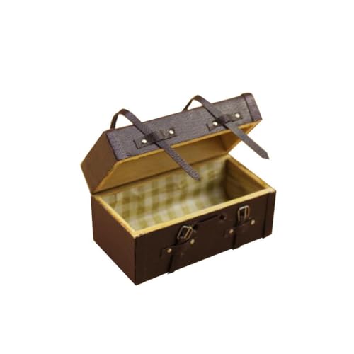 KIXZSAZ 1/12 Puppe Leder Koffer Retro Stil Dekoration Koffer Tragbare Reisetasche Geschenk Schmuck Organizer Zubehör KIXZSAZ 1/12 Puppe Leder Koffer Retro Stil Dekoration Koffer Tragbare Reisetasche Geschenk Schmuck Organizer Zubehör von KIXZSAZ
