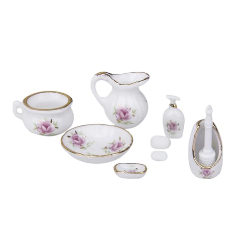 KIXZSAZ 1 Set Mini Badezimmer Set Schöne Nützliche Keramik Multifunktionale Miniaturen Spielzeug Maßstab 1:12 Dekorative Möbel Schmücken KIXZSAZ 1 Set Mini Badezimmer Set Schöne Nützliche Keramik Multifunktionale Miniaturen Spielzeug Maßstab 1:12 Dekorative Möbel Schmücken von KIXZSAZ