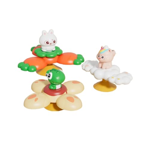KIXZSAZ 3 Stück/Los Sucker Für Spinner Tragbares Spielzeug für Anfänger Alle Oberflächen geeignet TPE Made Badesauger Für Spinner Spinnerspielzeug, 3D süßes Haustier von KIXZSAZ