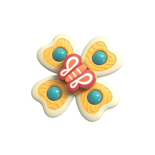 KIXZSAZ 3 Stück/Los Sucker Für Spinner Tragbares Spielzeug für Anfänger Alle Oberflächen geeignet TPE Made Badesauger Für Spinner Spinnerspielzeug, Insekt 4 Blätter von KIXZSAZ