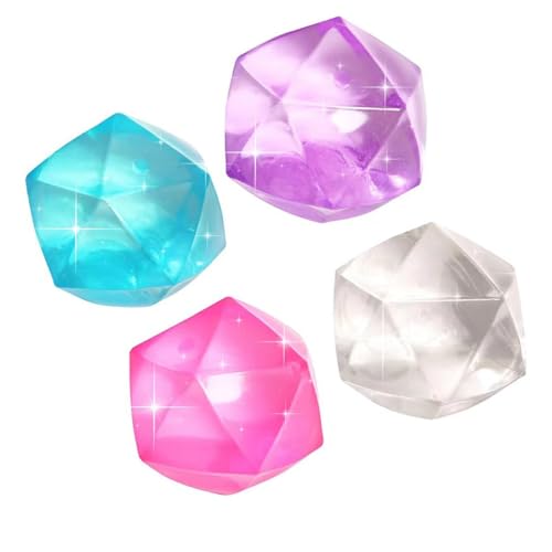 KIXZSAZ 4 Stück tragbare stressreduzierende Würfel für Kinder und Erwachsene, leicht zu reinigen und jederzeit zu Spielen. Stressreduzierender Ball TPR Squeeze von KIXZSAZ