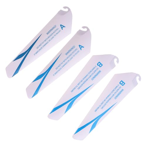 KIXZSAZ 4 stücke Ersatzteile Langlebig Für Fernbedienung Hubschrauber Propeller ABS Hubschrauber Klinge Ersatzteile Spielzeug Zubehör, Blau von KIXZSAZ