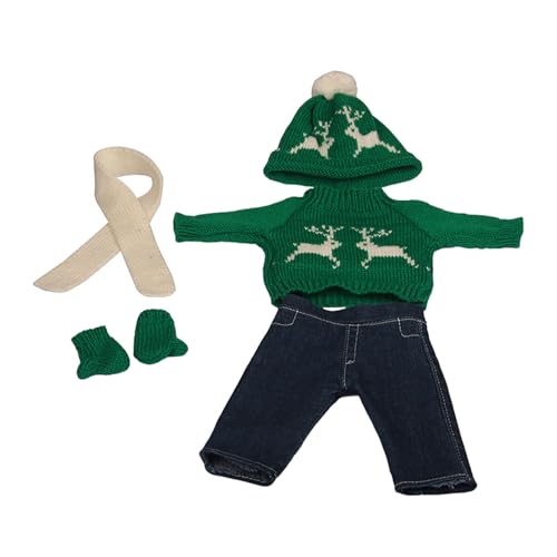 KIXZSAZ 5 Teile/Satz Komplette 18 Zoll Puppe Weihnachten Outfit Mit Pullover Hosen Hüte Handschuhe Und Schals Weihnachten Puppe Kleidung , grün weiß KIXZSAZ 5 Teile/Satz Komplette 18 Zoll Puppe Weihnachten Outfit Mit Pullover Hosen Hüte Handschuhe Und Schals Weihnachten Puppe Kleidung , grün weiß von KIXZSAZ