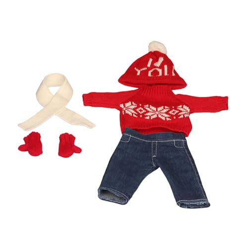 KIXZSAZ 5 Teile/Satz Komplette 18 Zoll Puppe Weihnachten Outfit Mit Pullover Hosen Hüte Handschuhe Und Schals Weihnachten Puppe Kleidung , rot weiß KIXZSAZ 5 Teile/Satz Komplette 18 Zoll Puppe Weihnachten Outfit Mit Pullover Hosen Hüte Handschuhe Und Schals Weihnachten Puppe Kleidung , rot weiß von KIXZSAZ