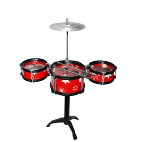 KIXZSAZ ABS Trommelset für Kinder, sichere Inhaltsstoffe, einfache Installation, Haltbarkeit, kein Werkzeug erforderlich, Trommel Percussion Spielzeug Trommelset aus PVC von KIXZSAZ