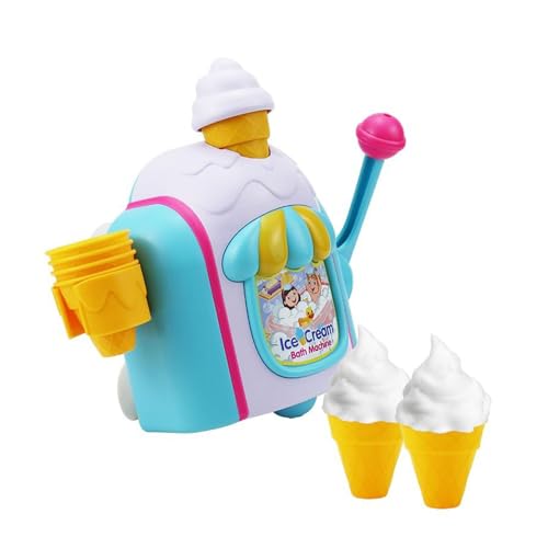 KIXZSAZ Badespaß mit Eisaufschäumer, ABS Eiscreme Badespielzeug, Seifenblasenmacher, Badeaufschäumer, Babyspielzeug von KIXZSAZ