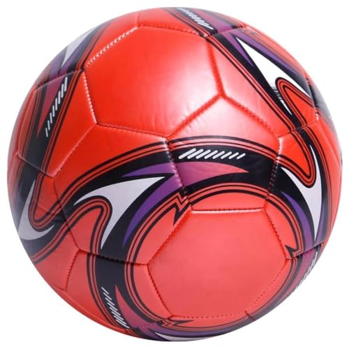 KIXZSAZ Genähter Trainingsball, Größe 5, Outdoor Fußballspielzeug für offizielle Spiele, Rot KIXZSAZ Genähter Trainingsball, Größe 5, Outdoor Fußballspielzeug für offizielle Spiele, Rot von KIXZSAZ