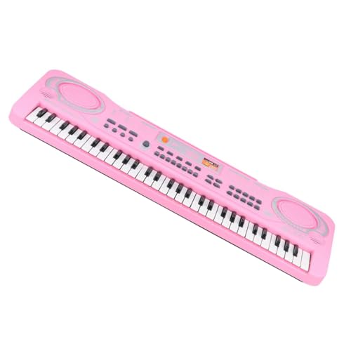 KIXZSAZ Kinder 61 Tasten Elektrische Klavier Multifunktionale USB Digitale Tastatur Kinder Musikinstrument Lernen Spielzeug Party Gefälligkeiten , Rosa von KIXZSAZ