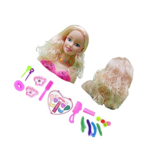 KIXZSAZ Kinder Puppe Kosmetik Kit Mädchen halber Körper Friseur Spielzeug frühe pädagogische Styling Werkzeuge Home Geburtstagsgeschenk Zubehör, Typ 1 von KIXZSAZ