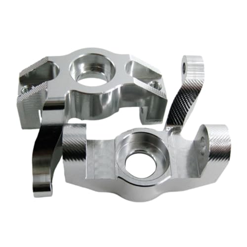 KIXZSAZ Lenknabenträger für 1/10 WLtoys K949 RC Car Performance Aluminiumlegierung Lenknabenträger für 1/10 WLtoys K, Silber von KIXZSAZ