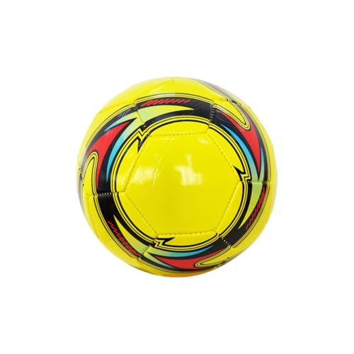 KIXZSAZ Maschinengenähter Fußballball aus PU Leder für Kinder, passend für professionelle Fußbälle, druckfest, Größe 5, Sport, Gelb KIXZSAZ Maschinengenähter Fußballball aus PU Leder für Kinder, passend für professionelle Fußbälle, druckfest, Größe 5, Sport, Gelb von KIXZSAZ