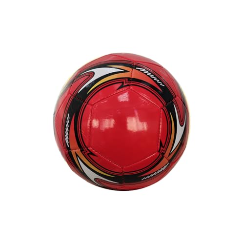 KIXZSAZ Maschinengenähter Fußballball aus PU Leder für Kinder, passend für professionelle Fußbälle, druckfest, Größe 5, Sport, Rot KIXZSAZ Maschinengenähter Fußballball aus PU Leder für Kinder, passend für professionelle Fußbälle, druckfest, Größe 5, Sport, Rot von KIXZSAZ