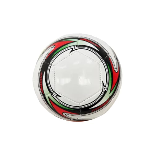 KIXZSAZ Maschinengenähter Fußballball aus PU Leder für Kinder, passend für professionelle Fußbälle, druckfest, Größe 5, Sport, Weiss von KIXZSAZ
