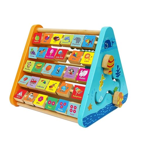 KIXZSAZ Mathe Spielzeug, exquisites Handwerk, pädagogischer Spaß, Lernen für Kinder, Holz, Lernspielzeug, Alphabet Spielzeug, runde Kante von KIXZSAZ