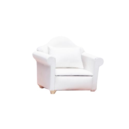 KIXZSAZ Miniatur Einzelsofa Couch mit Kissen – und tragbarem Sessel aus Polyester, gutes Geschenk, Weiss KIXZSAZ Miniatur Einzelsofa Couch mit Kissen – und tragbarem Sessel aus Polyester, gutes Geschenk, Weiss von KIXZSAZ