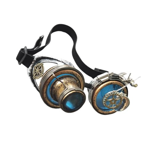 KIXZSAZ Modische Brille im Steampunk Stil mit klassischem Vintage Look für Halloween, Typ 2 von KIXZSAZ