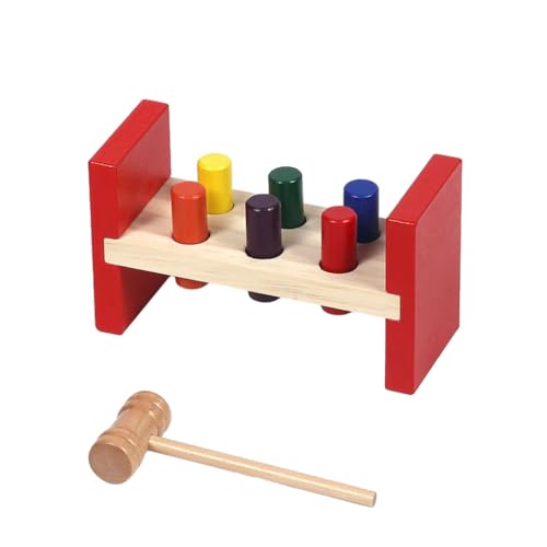 KIXZSAZ Pädagogisches Hammerbank Spielzeug aus Holz für Kleinkinder. Entwickeln Sie mehrere Fähigkeiten. Holzhammer Spielzeug für Kleinkinder. Multifunktional KIXZSAZ Pädagogisches Hammerbank Spielzeug aus Holz für Kleinkinder. Entwickeln Sie mehrere Fähigkeiten. Holzhammer Spielzeug für Kleinkinder. Multifunktional von KIXZSAZ