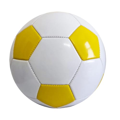 KIXZSAZ Power Play Fußball für Erwachsene, Größe 5, für Wettkämpfe, weiche PVC Hülle für reibungslose Handhabung, Fußballtraining, Outdoor, Kinder, Weiß Gelb KIXZSAZ Power Play Fußball für Erwachsene, Größe 5, für Wettkämpfe, weiche PVC Hülle für reibungslose Handhabung, Fußballtraining, Outdoor, Kinder, Weiß Gelb von KIXZSAZ