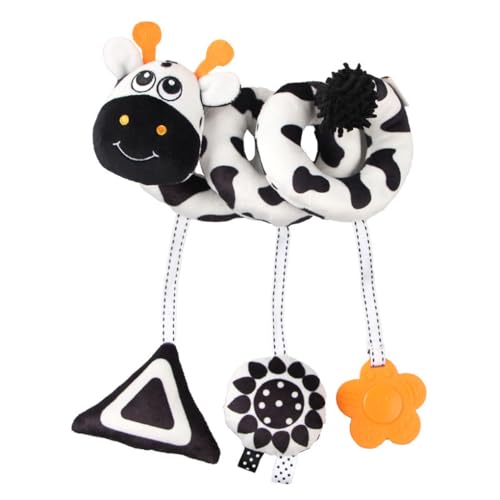 KIXZSAZ Proller Schwarz Weiß Quietsch Tierspielzeug, Autositze und Kinderbetten, Plüsch Autositz, Kinderbett, mobiles Spielzeug für Kleinkinder, weithin hängendes Spielzeug, Typ 2 KIXZSAZ Proller Schwarz Weiß Quietsch Tierspielzeug, Autositze und Kinderbetten, Plüsch Autositz, Kinderbett, mobiles Spielzeug für Kleinkinder, weithin hängendes Spielzeug, Typ 2 von KIXZSAZ