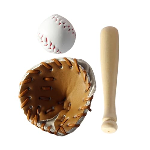 KIXZSAZ Puppenhaus Miniatur Baseball Set für Puppenhaus Dekoration, Mikrospielzeug, Simulations Baseball, Bate Puppenhaus Baseball Set KIXZSAZ Puppenhaus Miniatur Baseball Set für Puppenhaus Dekoration, Mikrospielzeug, Simulations Baseball, Bate Puppenhaus Baseball Set von KIXZSAZ