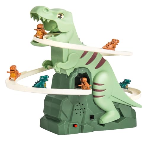 KIXZSAZ Puzzle Dinosaurierspielzeug mit springenden Dinos und Musik, farbenfrohes und interaktives Spielset, niedliches Dinosaurier Rutschspielzeug mit DREI KIXZSAZ Puzzle Dinosaurierspielzeug mit springenden Dinos und Musik, farbenfrohes und interaktives Spielset, niedliches Dinosaurier Rutschspielzeug mit DREI von KIXZSAZ