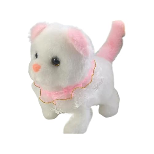 KIXZSAZ Realistisches weiches Plüschtier, Katze, interaktives Roboter Kätzchen, gehendes Katzenspielzeug für Kinder, Roboter Katzenspielzeug für Kinder, elektronische Katze, A von KIXZSAZ