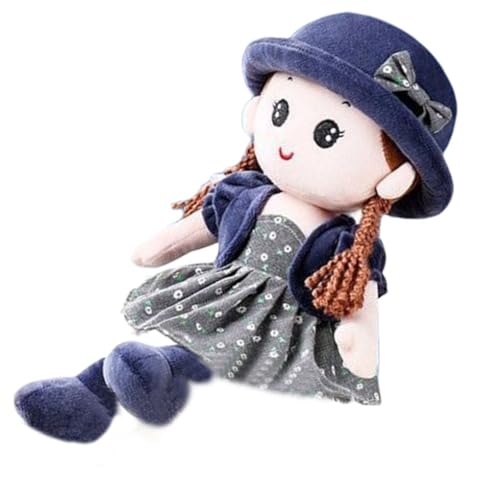 KIXZSAZ Stoffpuppe für Babys, Mädchen, mit abnehmbarem Hut, Rock, herzförmiges Plüschtier, weicher Schlafpartner, Partygeschenke, Kinderzimmer, Zuhause, Blau KIXZSAZ Stoffpuppe für Babys, Mädchen, mit abnehmbarem Hut, Rock, herzförmiges Plüschtier, weicher Schlafpartner, Partygeschenke, Kinderzimmer, Zuhause, Blau von KIXZSAZ