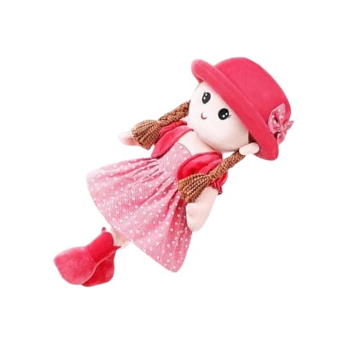 KIXZSAZ Stoffpuppe für Babys, Mädchen, mit abnehmbarem Hut, Rock, herzförmiges Plüschtier, weicher Schlafpartner, Partygeschenke, Kinderzimmer, Zuhause, Rot KIXZSAZ Stoffpuppe für Babys, Mädchen, mit abnehmbarem Hut, Rock, herzförmiges Plüschtier, weicher Schlafpartner, Partygeschenke, Kinderzimmer, Zuhause, Rot von KIXZSAZ