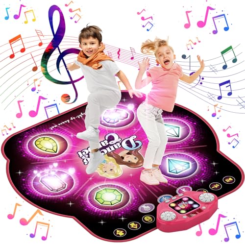 Tanzmatte für Kinder, verbessertes umschaltbares elektronisches Tanzpad mit 4 und 6 Tasten und Bluetooth, 9 Stufen, leuchtende Musikspielmatte für Kinder, Spielzeug für Mädchen Jungen Alter von 3–12 Tanzmatte für Kinder, verbessertes umschaltbares elektronisches Tanzpad mit 4 und 6 Tasten und Bluetooth, 9 Stufen, leuchtende Musikspielmatte für Kinder, Spielzeug für Mädchen Jungen Alter von 3–12 von KIZJORYA