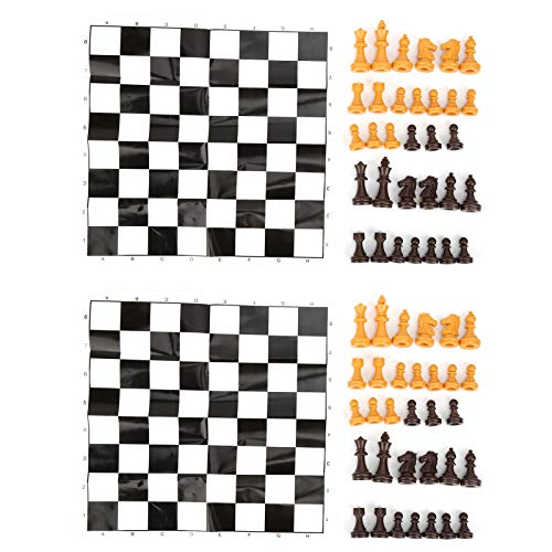 Chess Set, 2 Set Portable Chess Game, Chess Work (of Art) Set for mini and Adults for Family Gatherings, Parties, and Skill Development von KJAOYU