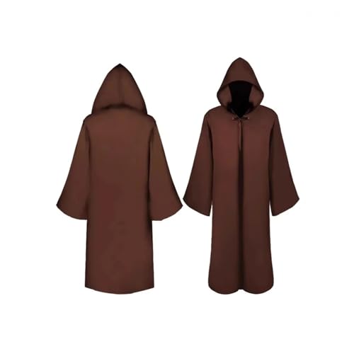 Hexenkostüm Halloween Robe Character Roleplay Hooded Cloak Costume Star Wars Event Party Special(Dark Curry,XXL) von KJBDQQH