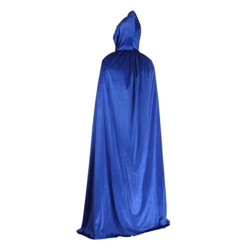 KJBDQQH Hexenkostüm Cloak Robe Halloween Costume For Adults Witch Vampire Cosplay Party Dress Up(Blue,170cm for adults) von KJBDQQH