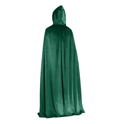 KJBDQQH Hexenkostüm Cloak Robe Halloween Costume For Adults Witch Vampire Cosplay Party Dress Up(Green,170cm for adults) von KJBDQQH