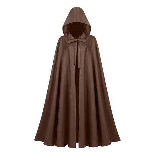 KJBDQQH Hexenkostüm CloakMedieval Women Men Vintage Gothic Hooded Cloak Halloween Witch Wizard(Color 2) von KJBDQQH