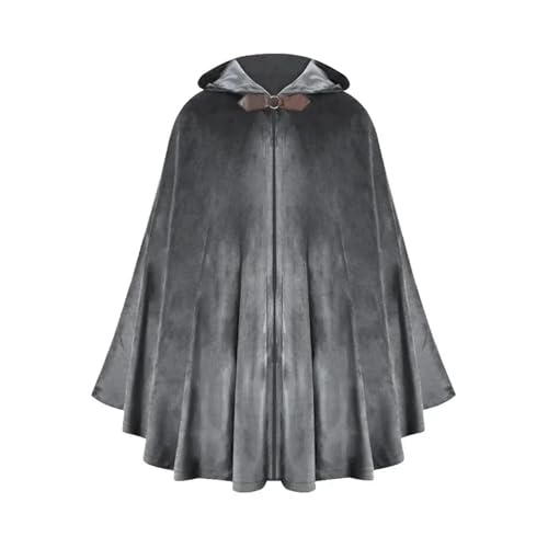 KJBDQQH Hexenkostüm Deer Suede Cloak Halloween Vintage Battle Warrior Role-playing Costume Robe Special Use(Grey,The price in other stores is low and the quality is poor my Amazon quality) von KJBDQQH