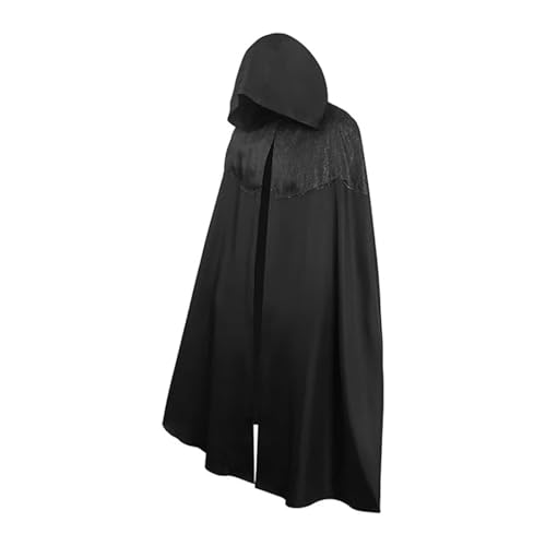 KJBDQQH Hexenkostüm Geralt Costume Black Cloak Man Role Play Cape Halloween Party Outfits(XXL) von KJBDQQH