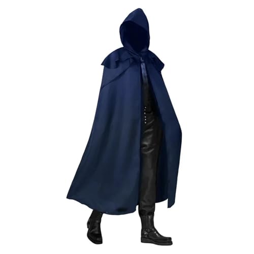 KJBDQQH Hexenkostüm Gothic Style Men's Long Hooded Cloak Costume Spring Autumn Arrival Special Use Clothing(Color1,M) von KJBDQQH