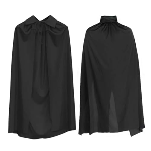 KJBDQQH Hexenkostüm Halloween Cloak for Adults Black and Red Stand-up Collar Death Costume Party(Stand2,140CM) von KJBDQQH