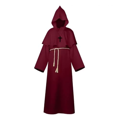 KJBDQQH Hexenkostüm Halloween Men's Medieval Monsters, Robots, Wizards, Priests, Costume(Color 04,M) von KJBDQQH
