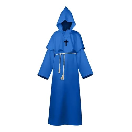 KJBDQQH Hexenkostüm Halloween Men's Medieval Monsters, Robots, Wizards, Priests, Costume(Color 05,S) von KJBDQQH