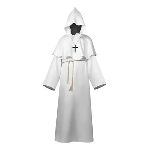KJBDQQH Hexenkostüm Halloween Men's Medieval Monsters, Robots, Wizards, Priests, Costume(Color 1,L) von KJBDQQH