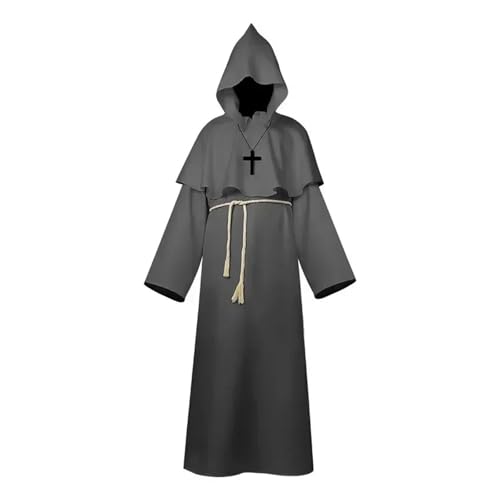 KJBDQQH Hexenkostüm Halloween Men's Medieval Monsters, Robots, Wizards, Priests, Costume(Color 3,L) von KJBDQQH