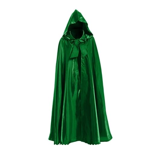 KJBDQQH Hexenkostüm Halloween Party Middle Ages Cloak Gothic Long Cape(Army Green) von KJBDQQH