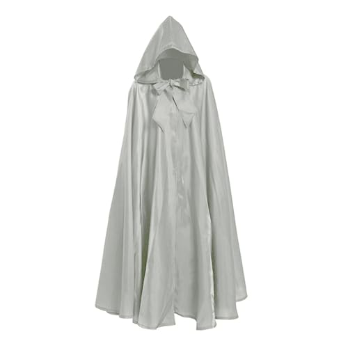 KJBDQQH Hexenkostüm Halloween Party Middle Ages Cloak Gothic Long Cape(Champagne) von KJBDQQH