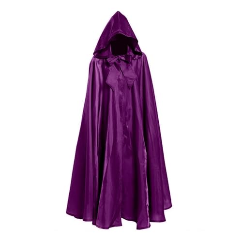 KJBDQQH Hexenkostüm Halloween Party Middle Ages Cloak Gothic Long Cape(Light Green) von KJBDQQH