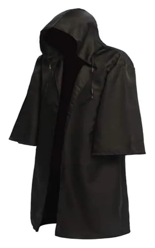 KJBDQQH Hexenkostüm Hooded Robe Halloween Cloak Cosplay Costumes Brown costumes(Black,XXL) von KJBDQQH